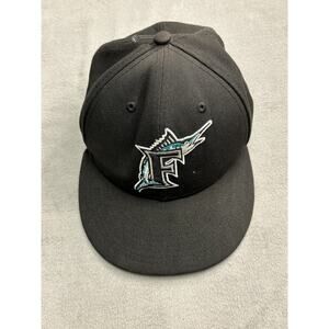 Vintage Florida Marlins Hat Cap Fitted Mens 7 MLB Baseball World Series 90s